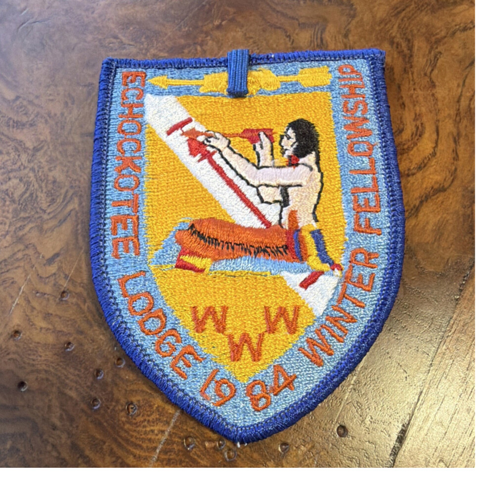 Boy Scouts Echockotee Lodge Order of the Arrow Winter Fellowship Patch 1984